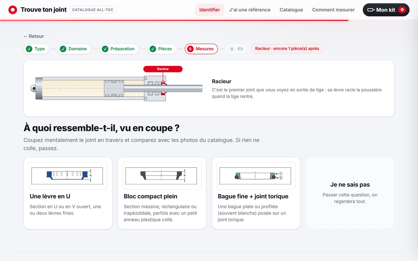 Trouve ton joint, étape 9 : Forme du joint