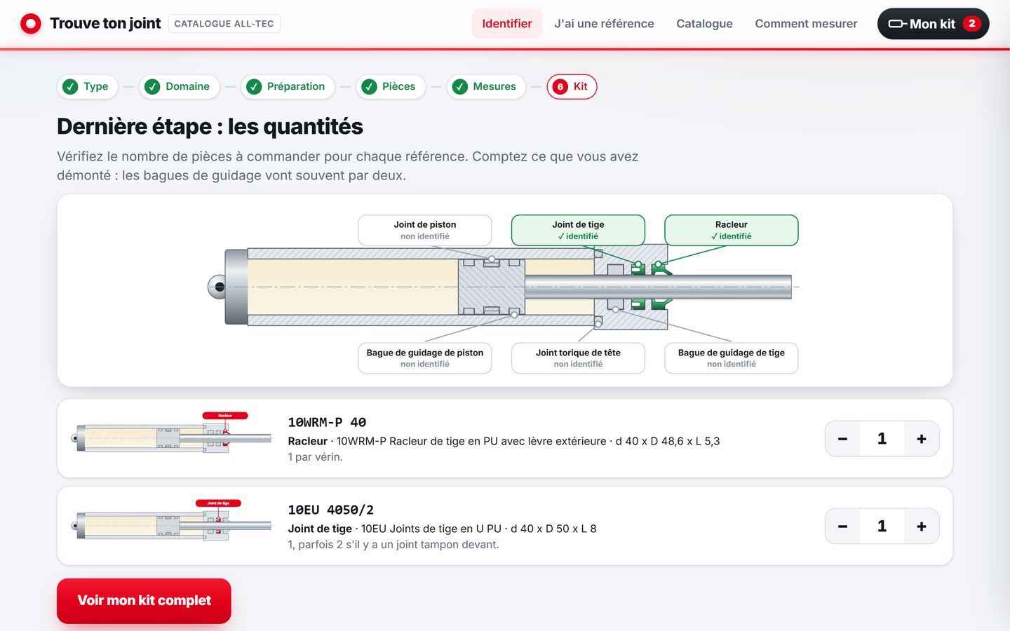 Trouve ton joint, étape 13 : Quantités