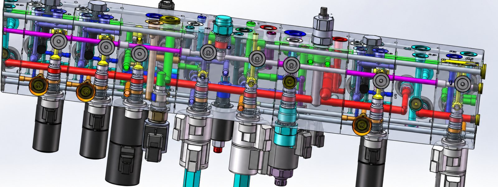 Conception CAO d'un bloc hydraulique sur mesure