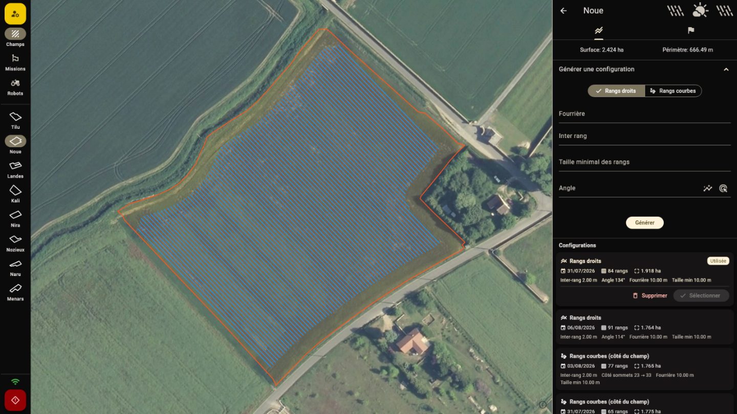 SizApp, génération de mission : Configuration des rangs